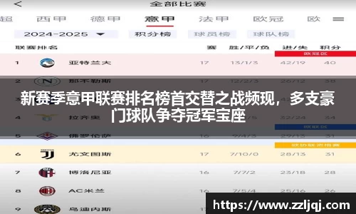 新赛季意甲联赛排名榜首交替之战频现，多支豪门球队争夺冠军宝座