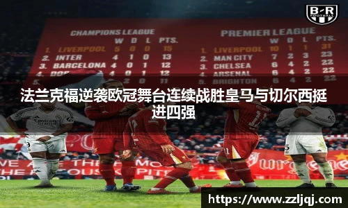 法兰克福逆袭欧冠舞台连续战胜皇马与切尔西挺进四强
